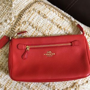 Coach orange leather handbag